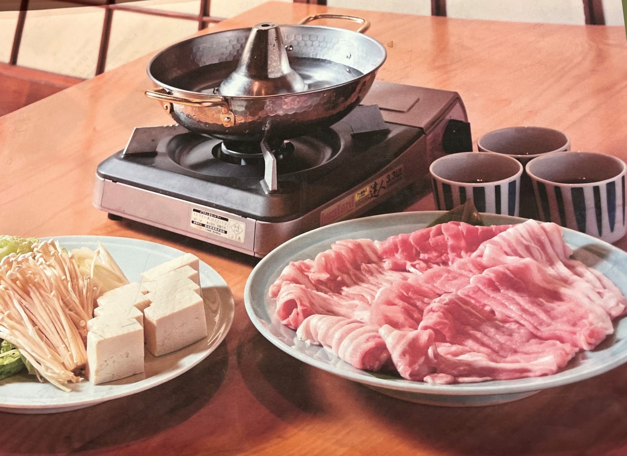 宴会限定メニュー写真1:そばつゆで食べる!店主こだわりの豚しゃぶコース